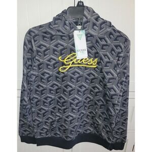 Guess Hoodie Geometric Print Pullover Sweatshirt Kids Size 10